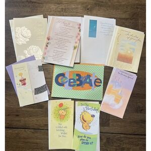 Hallmark Greeting Cards Lot Of 9 Sympathy & Birthday NEW With Envelopes